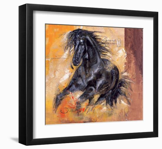 Powerful Arabian Beauty-Joadoor-Framed Art Print