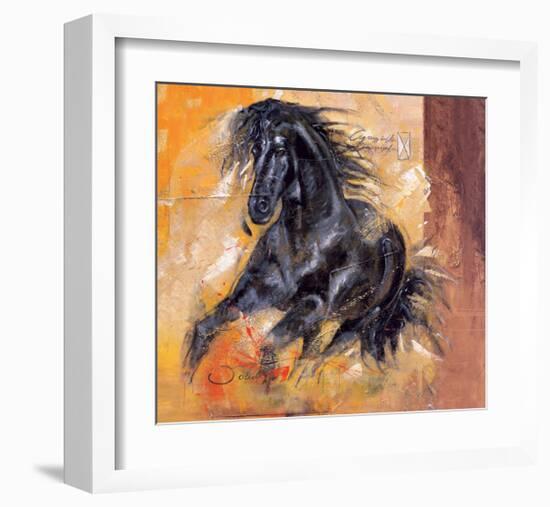 Powerful Arabian Beauty-Joadoor-Framed Art Print