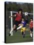 Powerful Leaping Soccer Player-null-Stretched Canvas