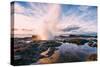 Powerful Spouting Horn and Morning Light Kauai Hawaii-Vincent James-Stretched Canvas