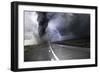 Powerful Tornado - Destroying Property with Lightning in the Background-Solarseven-Framed Art Print