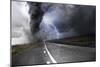 Powerful Tornado - Destroying Property with Lightning in the Background-Solarseven-Mounted Art Print