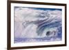 Powerful wave breaking off a beach, Hawaii-Mark A Johnson-Framed Photographic Print