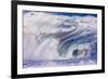 Powerful wave breaking off a beach, Hawaii-Mark A Johnson-Framed Photographic Print