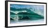 Powerful wave breaking off a beach, Hawaii-Mark A Johnson-Framed Photographic Print