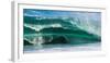 Powerful wave breaking off a beach, Hawaii-Mark A Johnson-Framed Photographic Print