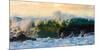 Powerful wave breaking off a beach, Hawaii-Mark A Johnson-Mounted Photographic Print