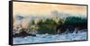 Powerful wave breaking off a beach, Hawaii-Mark A Johnson-Framed Stretched Canvas