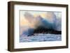 Powerful wave breaking off a beach, Hawaii-Mark A Johnson-Framed Photographic Print