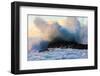 Powerful wave breaking off a beach, Hawaii-Mark A Johnson-Framed Photographic Print