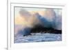 Powerful wave breaking off a beach, Hawaii-Mark A Johnson-Framed Photographic Print