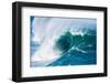 Powerful wave breaking off a beach, Hawaii-Mark A Johnson-Framed Photographic Print