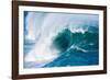 Powerful wave breaking off a beach, Hawaii-Mark A Johnson-Framed Photographic Print