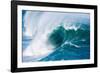 Powerful wave breaking off a beach, Hawaii-Mark A Johnson-Framed Photographic Print