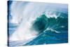 Powerful wave breaking off a beach, Hawaii-Mark A Johnson-Stretched Canvas