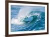 Powerful wave breaking off a beach, Hawaii-Mark A Johnson-Framed Photographic Print