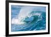 Powerful wave breaking off a beach, Hawaii-Mark A Johnson-Framed Photographic Print