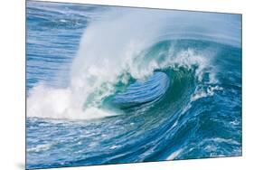 Powerful wave breaking off a beach, Hawaii-Mark A Johnson-Mounted Photographic Print