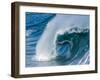 Powerful wave breaking off a beach, Hawaii-Mark A Johnson-Framed Photographic Print