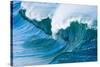 Powerful wave breaking off a beach, Hawaii-Mark A Johnson-Stretched Canvas