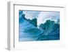 Powerful wave breaking off a beach, Hawaii-Mark A Johnson-Framed Photographic Print