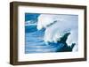 Powerful wave breaking off a beach, Hawaii-Mark A Johnson-Framed Photographic Print