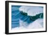 Powerful wave breaking off a beach, Hawaii-Mark A Johnson-Framed Photographic Print