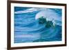 Powerful wave breaking off a beach, Hawaii-Mark A Johnson-Framed Photographic Print