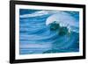 Powerful wave breaking off a beach, Hawaii-Mark A Johnson-Framed Photographic Print