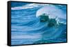 Powerful wave breaking off a beach, Hawaii-Mark A Johnson-Framed Stretched Canvas