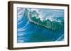 Powerful wave breaking off a beach, Hawaii-Mark A Johnson-Framed Photographic Print