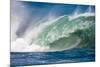 Powerful wave breaking off a beach, Hawaii-Mark A Johnson-Mounted Photographic Print