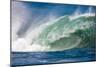 Powerful wave breaking off a beach, Hawaii-Mark A Johnson-Mounted Photographic Print