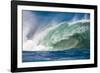 Powerful wave breaking off a beach, Hawaii-Mark A Johnson-Framed Photographic Print