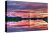 Powerline Sunrise-Robert Goldwitz-Stretched Canvas