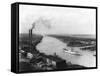 Powerplant on Savannah River-null-Framed Stretched Canvas