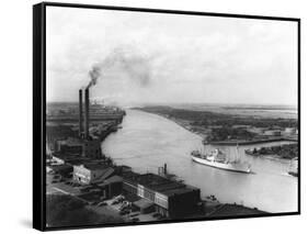 Powerplant on Savannah River-null-Framed Stretched Canvas