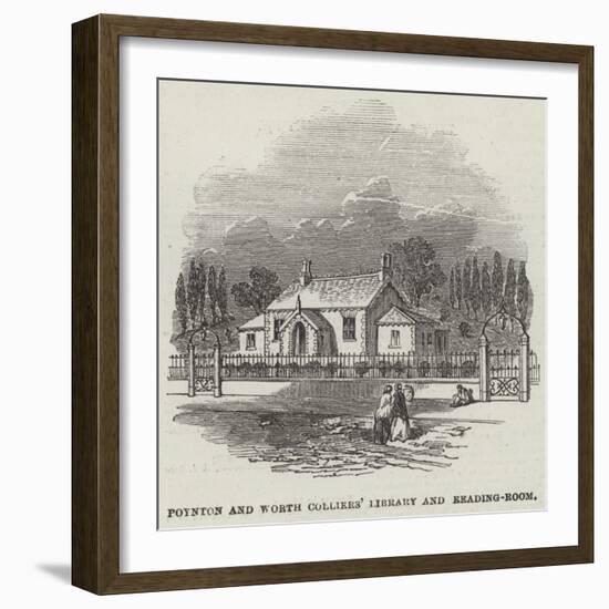 Poynton and Worth Colliers' Library and Reading-Room-null-Framed Giclee Print