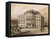 Pozsony Theatre in Budapest, Hungary 20th Century Engraving-null-Framed Stretched Canvas