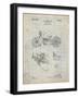 PP10 Antique Grid Parchment-Borders Cole-Framed Giclee Print