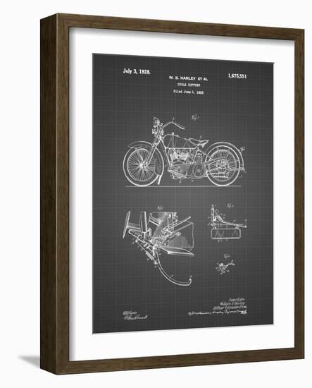 PP10 Black Grid-Borders Cole-Framed Giclee Print