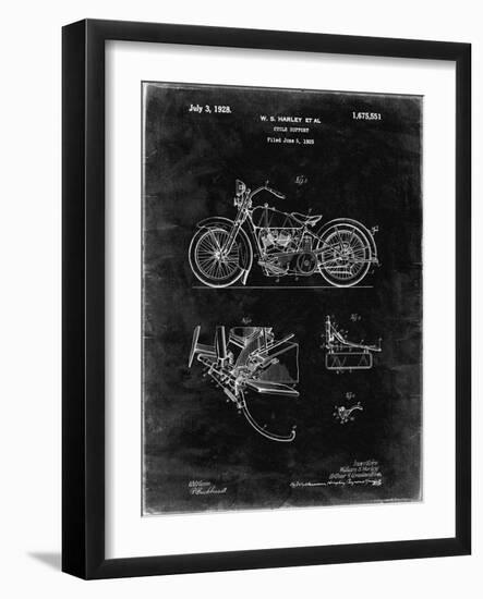 PP10 Black Grunge-Borders Cole-Framed Giclee Print