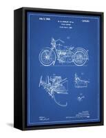 PP10 Blueprint-Borders Cole-Framed Stretched Canvas