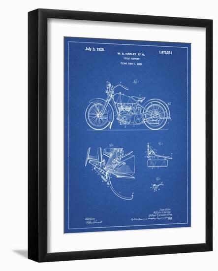 PP10 Blueprint-Borders Cole-Framed Giclee Print