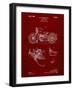 PP10 Burgundy-Borders Cole-Framed Giclee Print