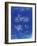 PP10 Faded Blueprint-Borders Cole-Framed Giclee Print