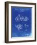 PP10 Faded Blueprint-Borders Cole-Framed Giclee Print