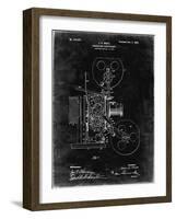 PP1000-Black Grunge Projecting Kinetoscope Patent Poster-Cole Borders-Framed Giclee Print