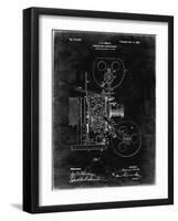 PP1000-Black Grunge Projecting Kinetoscope Patent Poster-Cole Borders-Framed Giclee Print
