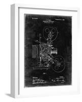 PP1000-Black Grunge Projecting Kinetoscope Patent Poster-Cole Borders-Framed Giclee Print